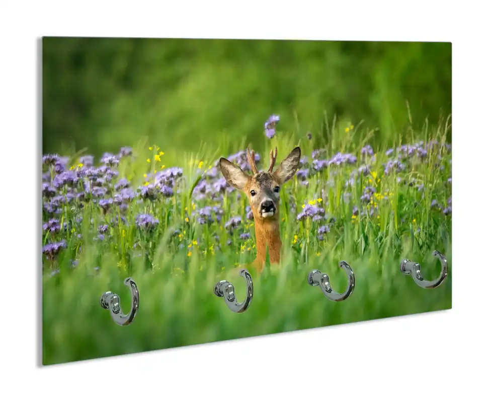 Schlüsselbrett Rehbock auf Wiese Super-Preis