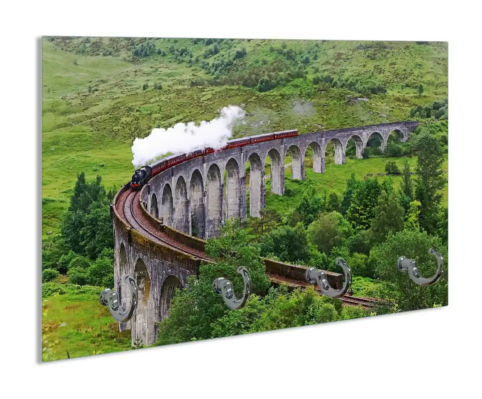 Schlüsselbrett Dampfzug auf Viadukt Preis Gesenkt