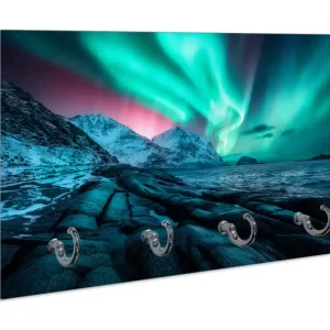 Schlüsselbrett Polarlichter über Gebirge Knallerangebot