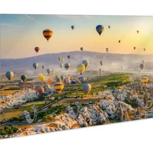 Schlüsselbrett Heißluftballons über Felsenlandschaft Nur Heute