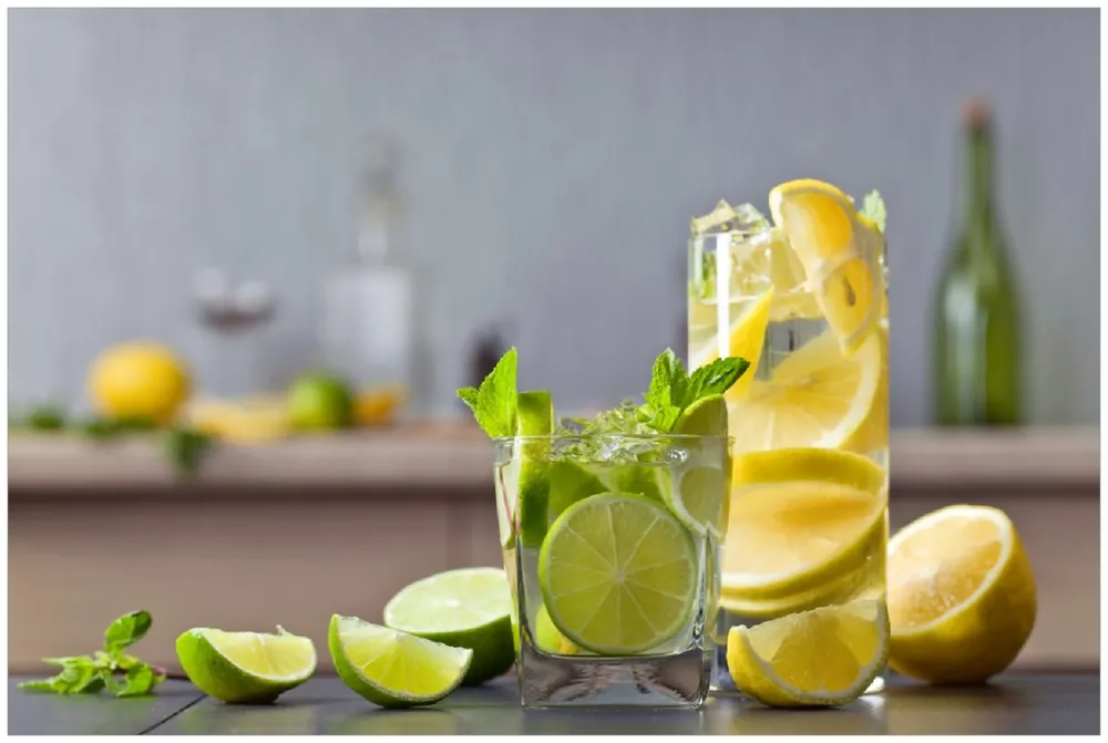 Poster Cocktails mit Limetten und Zitronen 100 x 150 cm Must-Have