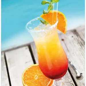 Bestpreis Selbstklebendes Poster Bunter Cocktail am Pool 50 x 125 cm