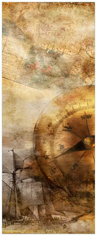 Selbstklebendes Poster Utensilien der Seefahrt 50 x 125 cm Expressversand