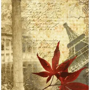 Jetzt Kaufen Selbstklebendes Poster Paris Design - Eiffelturm im Herbst 61 x 91,5 cm