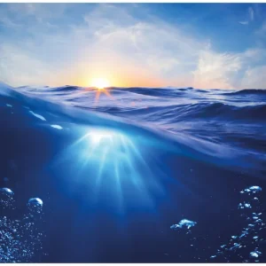 Sonderangebot Selbstklebendes Poster Wellen im Meer bei Sonnenuntergang 50 x 125 cm