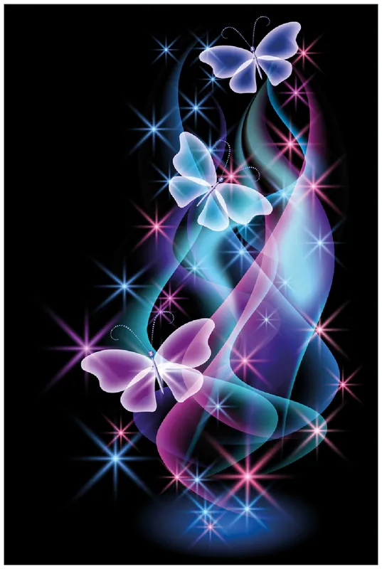 Letzte Chance Selbstklebendes Poster Schmetterlinge in bunten, strahlenden Farben 50 x 125 cm