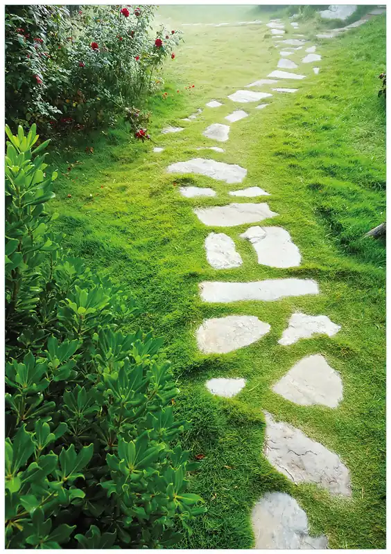 Selbstklebendes Poster Steinweg im Grünen 80 x 200 cm Bestseller