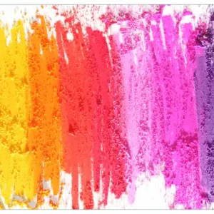 Top-Preis Selbstklebendes Poster Regenbogenstreifen auf weißem Hintergrund - Bunter Anstrich 80 x 200 cm