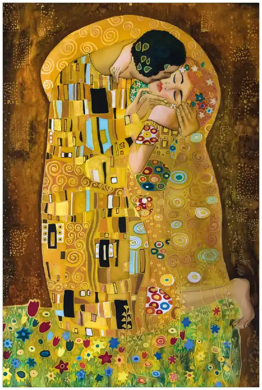 Beliebt Selbstklebendes Poster Der Kuss von Klimt 70 x 100 cm