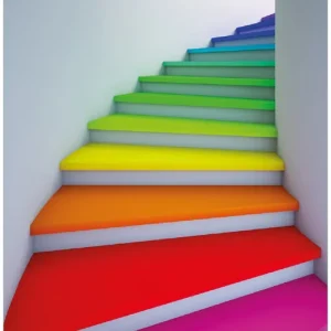 Beliebt Selbstklebendes Poster Bunte Treppe 80 x 200 cm