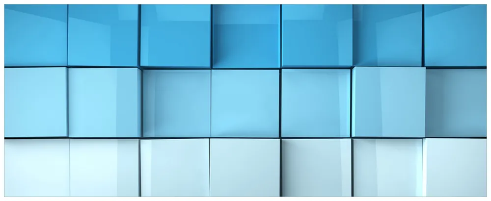 Solange Der Vorrat Reicht Selbstklebendes Poster Blau-weiße Kisten Schachteln Muster 100 x 150 cm