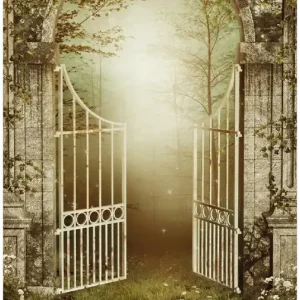 Kostenloser Versand Selbstklebendes Poster Tor in den Wald 80 x 200 cm
