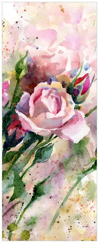 Zertifiziert Selbstklebendes Poster Abstraktes Blumenbuket 100 x 150 cm