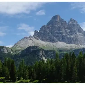 Günstig Selbstklebendes Poster See in Berglandschaft 70 x 100 cm