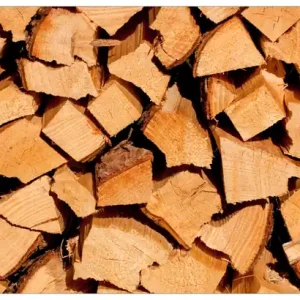 Zertifiziert Selbstklebendes Poster Holzstapel gehackt - Holzscheite für den Kamin 100 x 150 cm