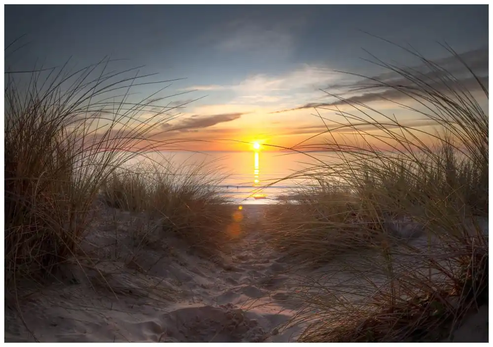 Top-Preis Selbstklebendes Poster Sonnenuntergang am Strand 100 x 150 cm