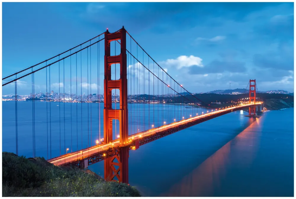 Kostenloser Versand Selbstklebendes Poster Golden Gate Bridge in San Francisco USA 61 x 91,5 cm