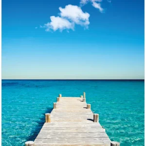 Aktuell Selbstklebendes Poster Steg am tropischen Meer 50 x 125 cm
