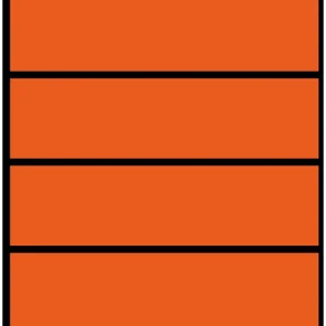 Zertifiziert Möbelfolie Orange 4 Teile à 20 x 80 cm