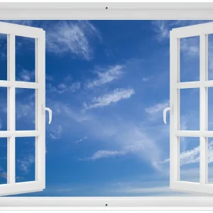Zertifiziert Gartenposter Blauer Himmel mit vereinzelten Wolken ca. 60 x 90 cm