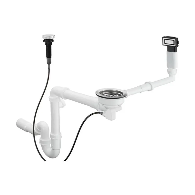 Direktkauf hansgrohe D14-11 Automatische Ab- und Überlaufgarnitur für Einzelbecken für hansgrohe Edelstahlspülen