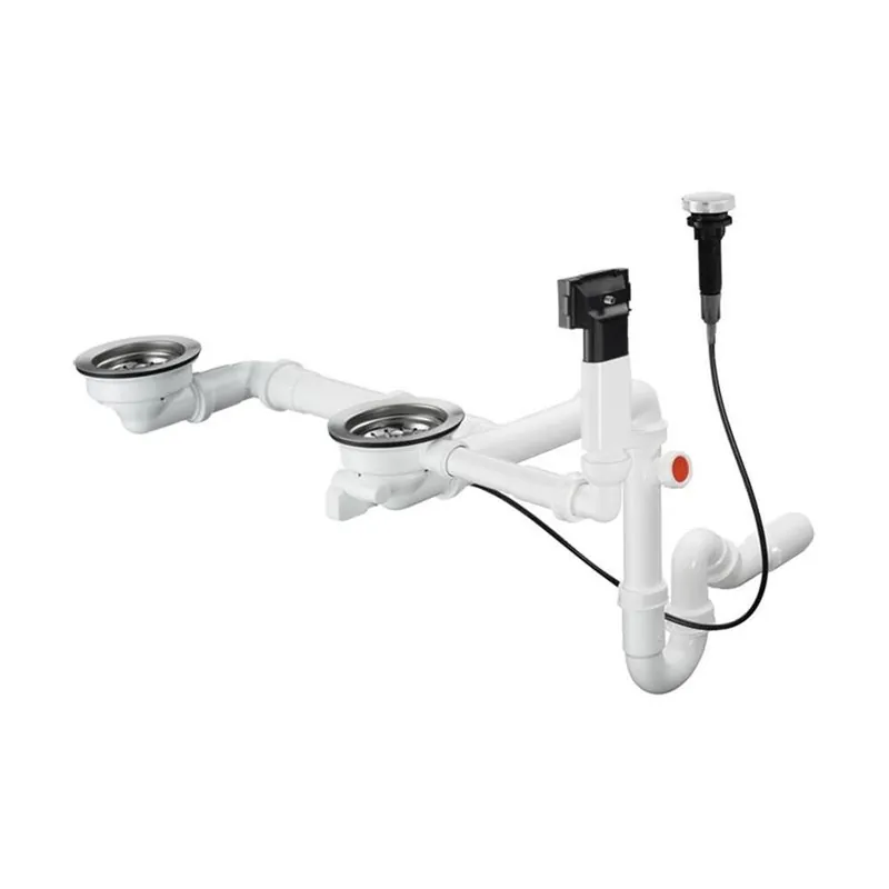 Knallerangebot hansgrohe D17-11 Automatische Ab- und Überlaufgarnitur für Doppelbecken für hansgrohe Granitspülen